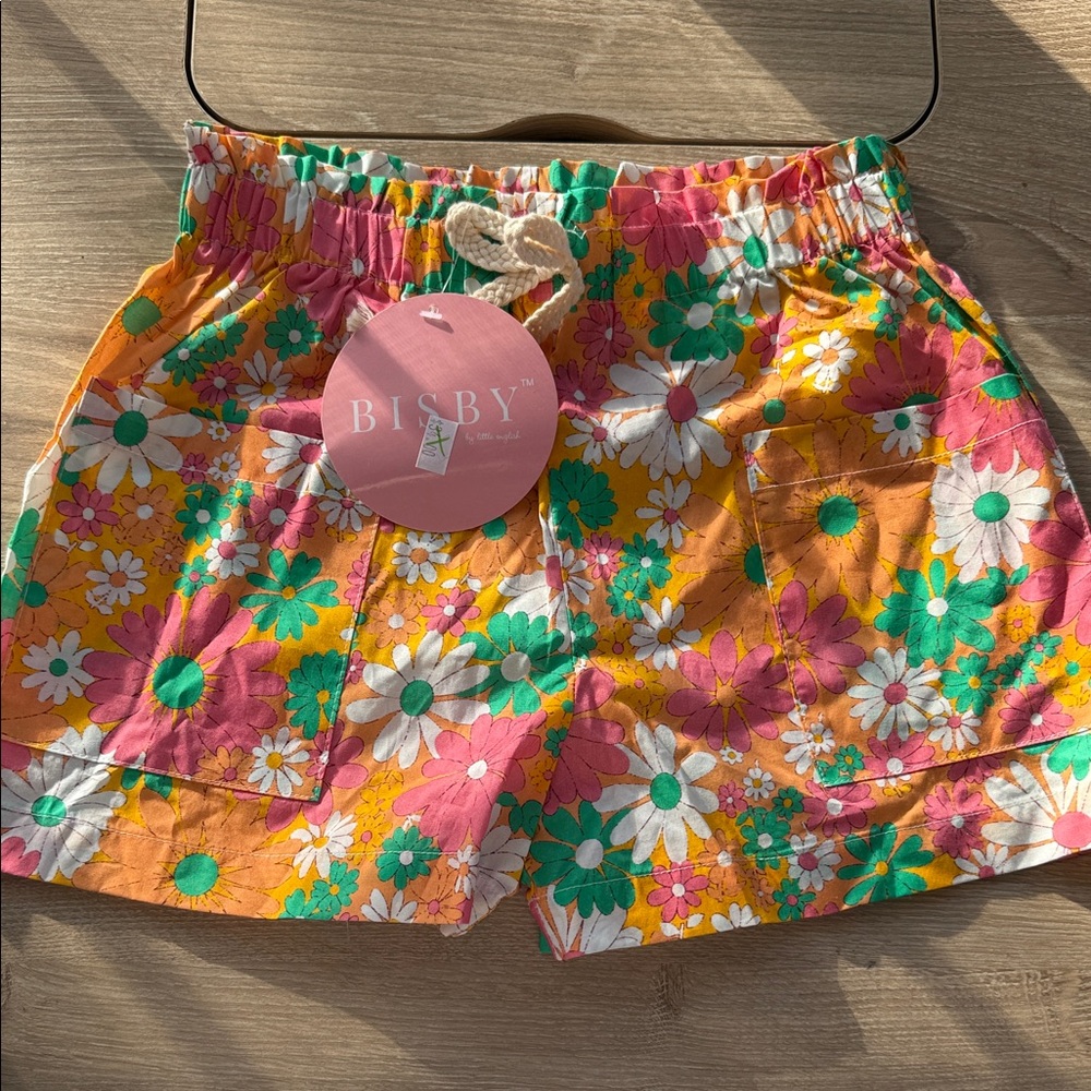 Bicby Kids Floral Shorts - Orange, Green, Pink